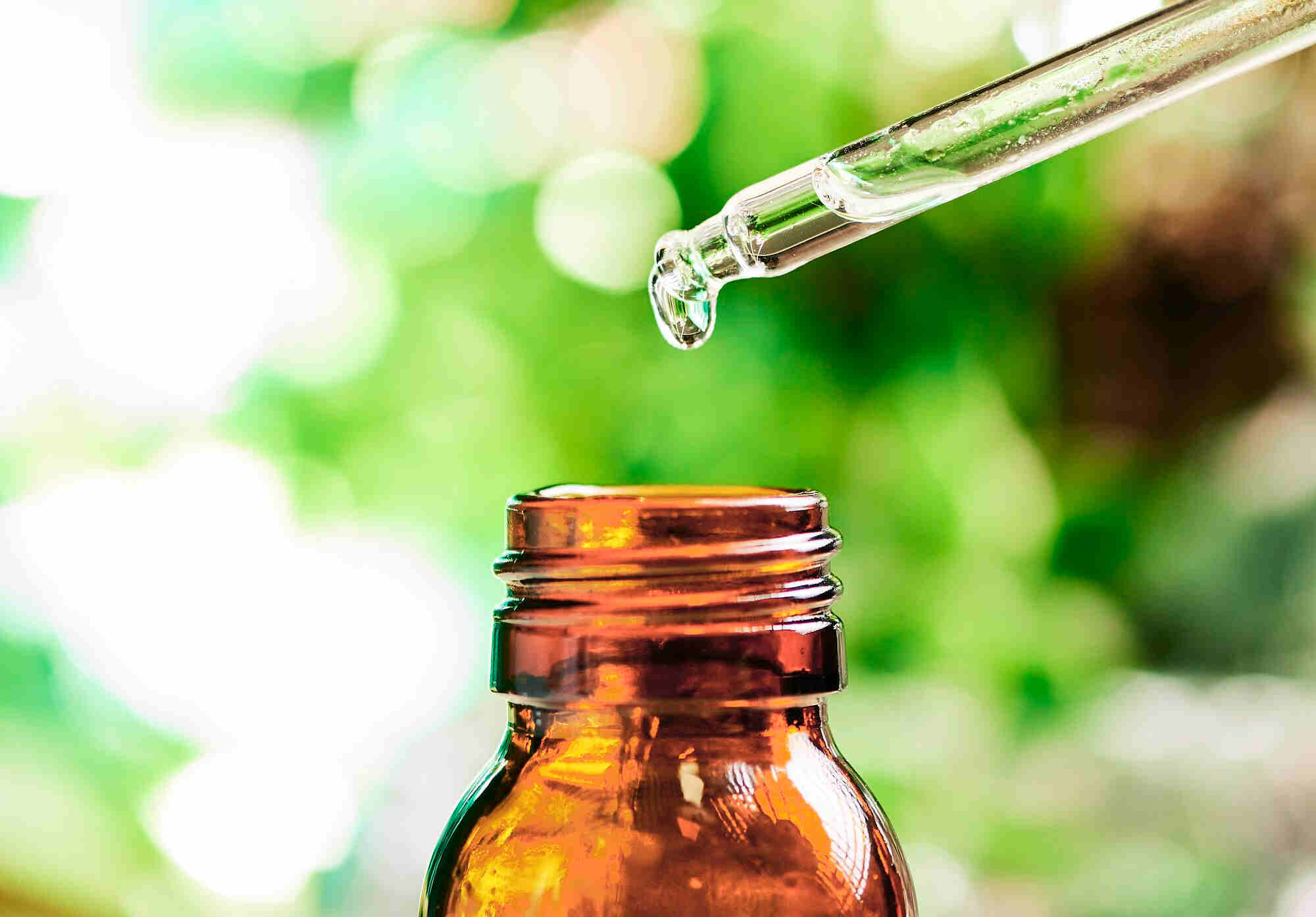 Athlete using CBD oil before doping test.