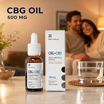 USA Medical CBG Oil 500 mg evening wellness