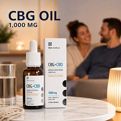 USA Medical CBG Oil 1,000 mg evening wellness