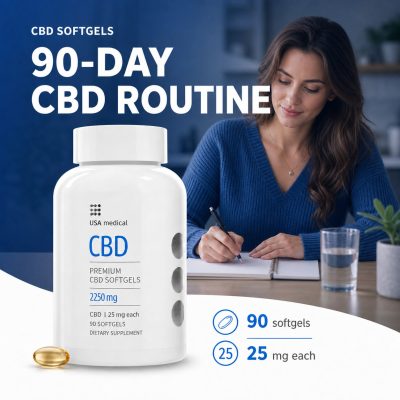 CBD Softgels 25 mg, 90 Count