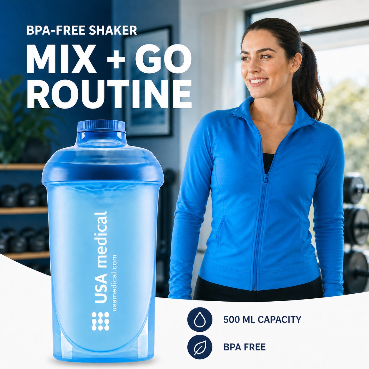 USA Medical USA Medical BPA-Free Shaker - 500 ml