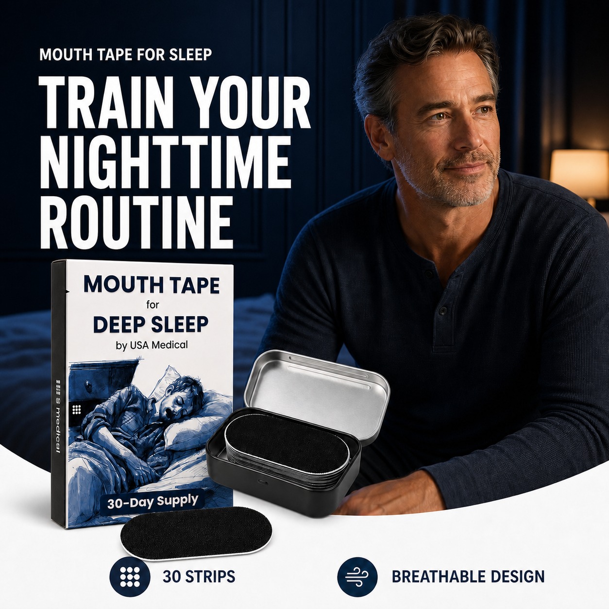 USA Medical Mouth Tape for Sleep