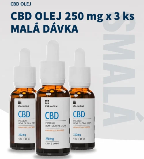 USA Medical CBD olej 250 mg | 30 ml x 3 ks