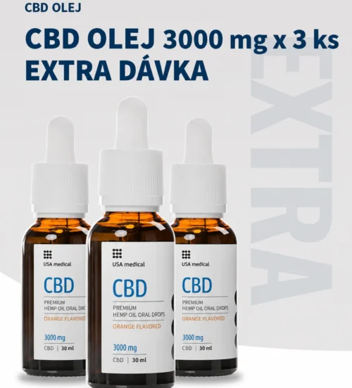 USA Medical CBD Olej 3000 mg | 30 ml x 3 ks