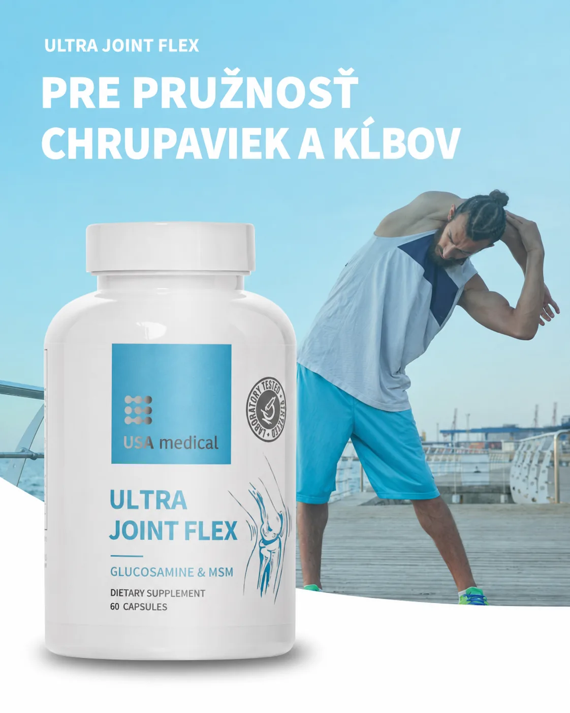 Kapsule na podporu kĺbov s MSM a glukozamínom 60 ks