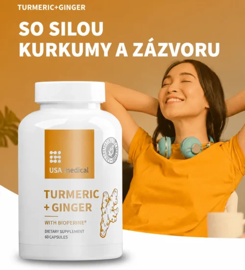 Kapsule s kurkumou a zázvorom s BioPerine® 60 ks