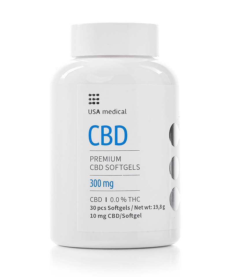 USA Medical CBD kapsuly - 300 mg | 30 ks